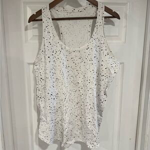 Lululemon White Speckled Love Tank Top